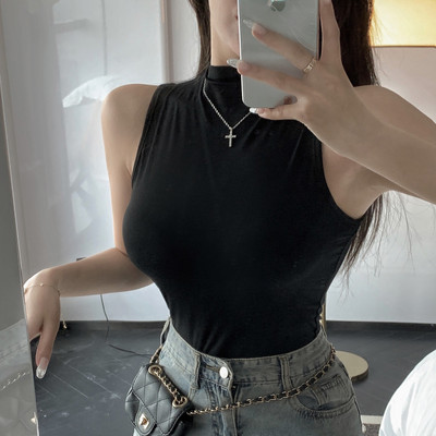 4 színű tartályok Női karcsú, gyengéd női Basic Solid All-match nyári divat Ulzzang stílus klasszikus mindennapi alkalmi hangulatos újdonság