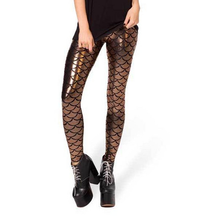 VIIANLES szexi leggings, női sellő, női legjobb akciós halpikkelys leggins fekete tejes digitális nadrág nyomtatott nadrág