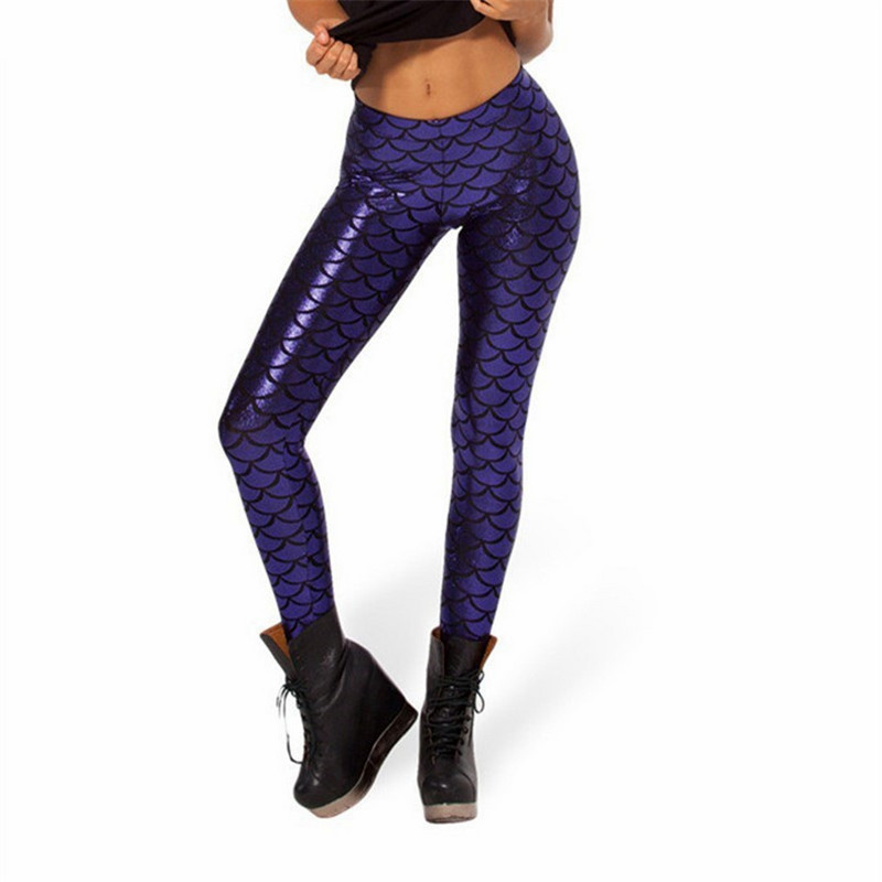 VIIANLES Σέξι κολάν Γυναικείες Γοργόνες Κορυφαίες πωλήσεις Ψαράκι Ζυγαριά Κολάν μαύρο γάλα Ψηφιακό παντελόνι εκτύπωσης