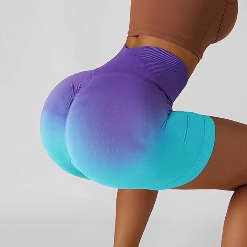 Πολύχρωμο κολάν ντεγκραντέ Γυναικείο λεπτό ψηλό ελαστικό σπορ στυλ Bodybuilding Σπουδαστές Γρήγορο στέγνωμα Αναπνεύσιμο Δημοφιλές καθημερινό βασικό