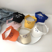Ingyenes kiszállítás Gyerek üreges szemellenzők Kawaii koreai medve napozósapkák baseball sapkák fiúknak lányoknak állítható gyereksapkák sapkák
