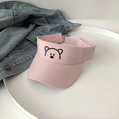 Ingyenes kiszállítás Gyerek üreges szemellenzők Kawaii koreai medve napozósapkák baseball sapkák fiúknak lányoknak állítható gyereksapkák sapkák