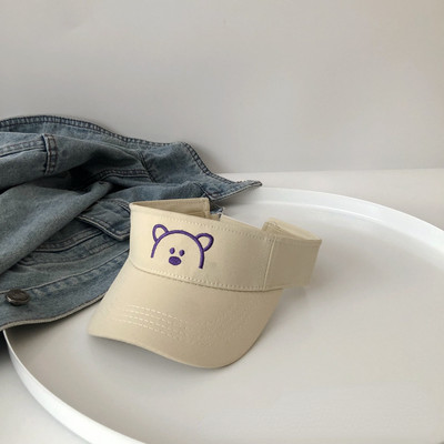 Ingyenes kiszállítás Gyerek üreges szemellenzők Kawaii koreai medve napozósapkák baseball sapkák fiúknak lányoknak állítható gyereksapkák sapkák