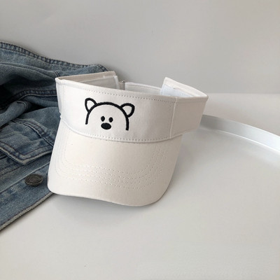 Ingyenes kiszállítás Gyerek üreges szemellenzők Kawaii koreai medve napozósapkák baseball sapkák fiúknak lányoknak állítható gyereksapkák sapkák