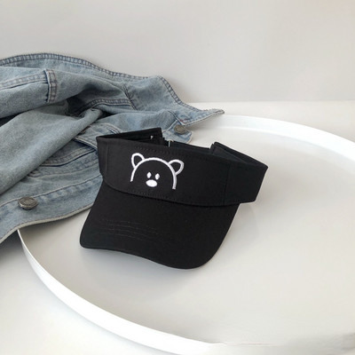 Ingyenes kiszállítás Gyerek üreges szemellenzők Kawaii koreai medve napozósapkák baseball sapkák fiúknak lányoknak állítható gyereksapkák sapkák