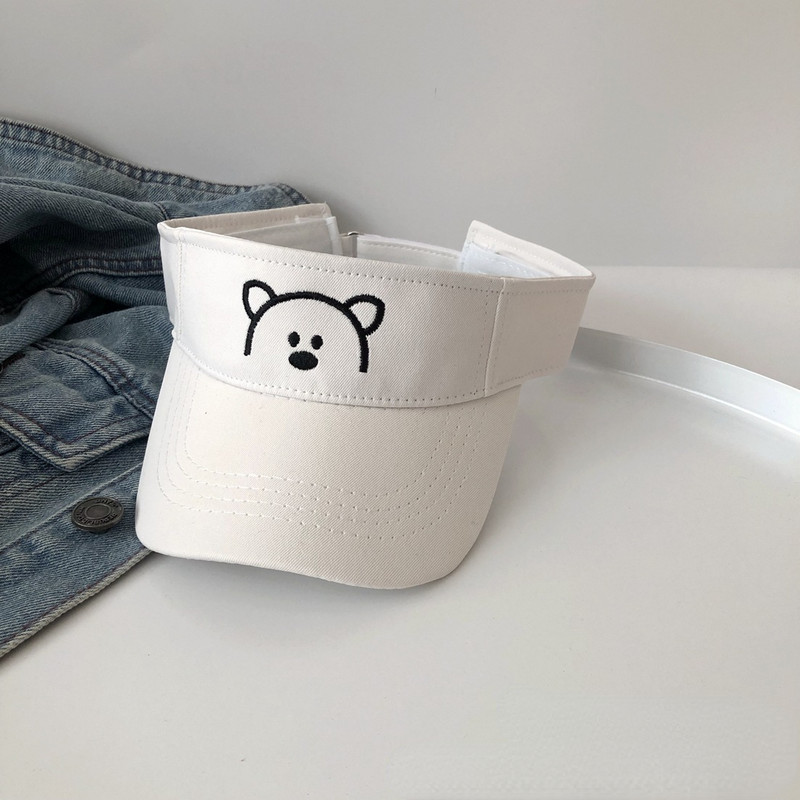 Δωρεάν αποστολή Kids Hollow Visors Kawaii Korean Bear Καπέλα μπέιζμπολ για αγόρια κορίτσια Ρυθμιζόμενα Παιδικά καπέλα Καπέλα