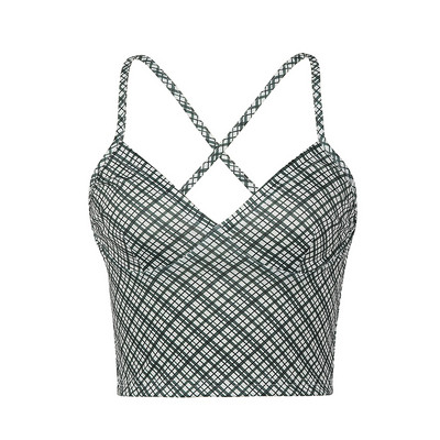 Xingqing szexi női camisole 2022 nyári spagetti pántos ujjatlan vintage kontraszt színű kockás camis felsők V nyakú póló
