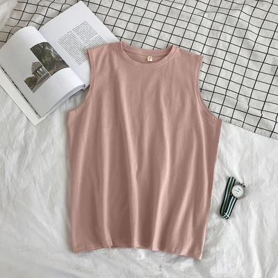 10 színű tömör tartályok Női Alap tiszta koreai stílus Elegáns, divatos BF szabadidős női felső laza uniszex 4XL napi egyszerű