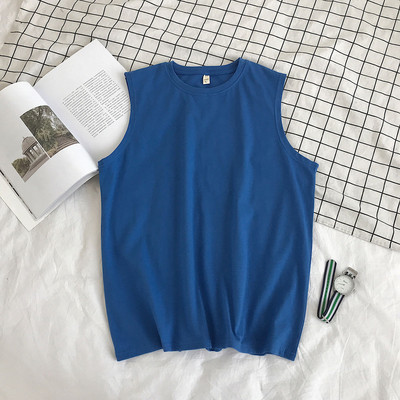 10 színű tömör tartályok Női Alap tiszta koreai stílus Elegáns, divatos BF szabadidős női felső laza uniszex 4XL napi egyszerű