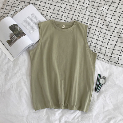 10 színű tömör tartályok Női Alap tiszta koreai stílus Elegáns, divatos BF szabadidős női felső laza uniszex 4XL napi egyszerű