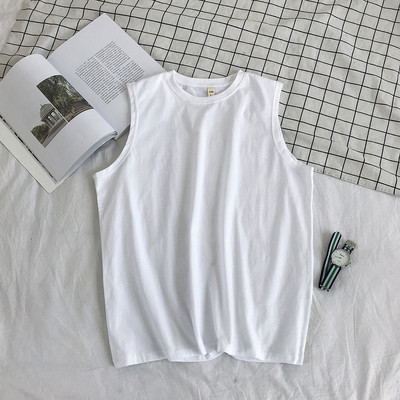 10 színű tömör tartályok Női Alap tiszta koreai stílus Elegáns, divatos BF szabadidős női felső laza uniszex 4XL napi egyszerű