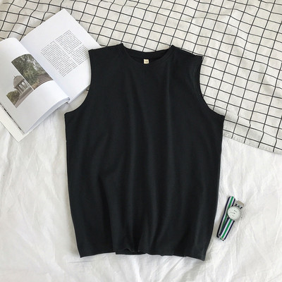 10 színű tömör tartályok Női Alap tiszta koreai stílus Elegáns, divatos BF szabadidős női felső laza uniszex 4XL napi egyszerű