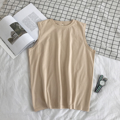 10 színű tömör tartályok Női Alap tiszta koreai stílus Elegáns, divatos BF szabadidős női felső laza uniszex 4XL napi egyszerű