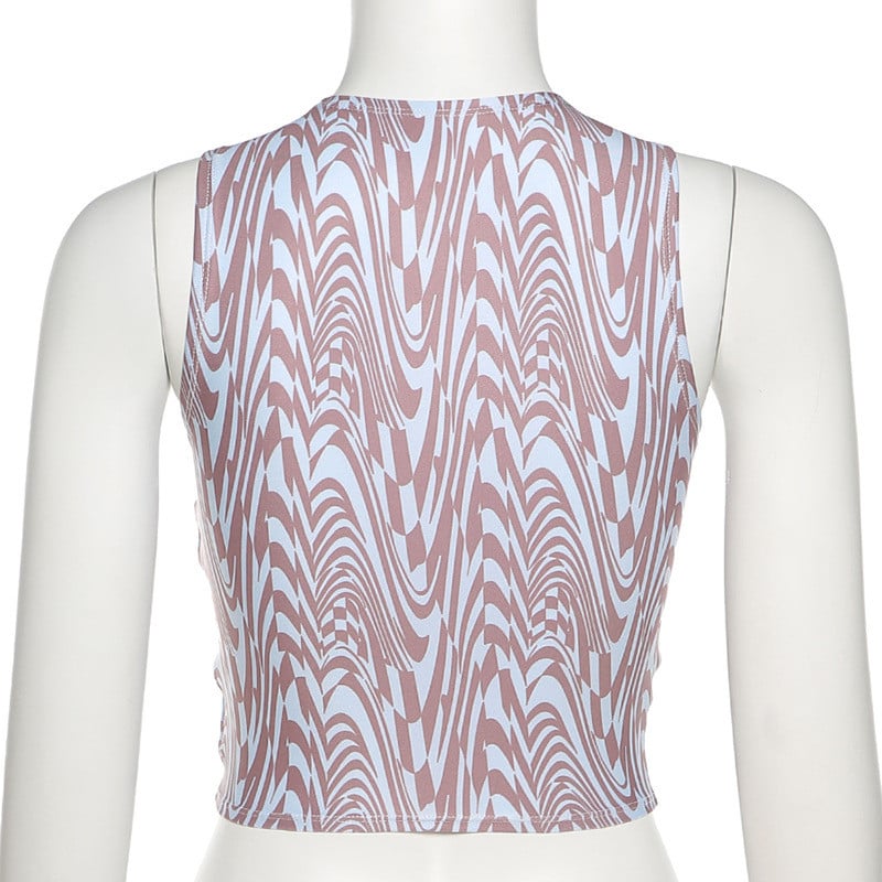 90. gadu estētika, svītraini apdrukāti, apgriezti topi, 20 gadu vasaras ielas apģērbi bez piedurknēm, zaļi, mazuļu tvertni, sieviešu seksīgas vestes 2021. g.