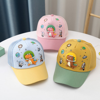 Καλοκαιρινό Baby Cap Cute Cartoon Dinosaur Παιδικό καπέλο μπέιζμπολ Εξωτερικό Διχτυωτό Αναπνεύσιμο Ρυθμιζόμενο Αγόρι Κορίτσι Παιδικό Καπέλο για Ξύλα Gorras