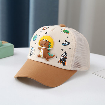 Καλοκαιρινό Baby Cap Cute Cartoon Dinosaur Παιδικό καπέλο μπέιζμπολ Εξωτερικό Διχτυωτό Αναπνεύσιμο Ρυθμιζόμενο Αγόρι Κορίτσι Παιδικό Καπέλο για Ξύλα Gorras