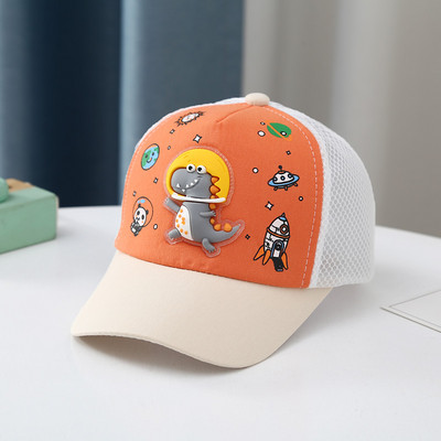 Nyári babasapka aranyos rajzfilm dinoszaurusz gyerek baseballsapka kültéri hálós, légáteresztő, állítható fiú lány gyerek napsapka Gorras