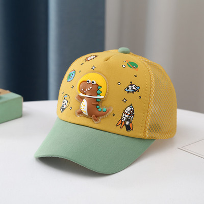Nyári babasapka aranyos rajzfilm dinoszaurusz gyerek baseballsapka kültéri hálós, légáteresztő, állítható fiú lány gyerek napsapka Gorras