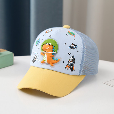 Nyári babasapka aranyos rajzfilm dinoszaurusz gyerek baseballsapka kültéri hálós, légáteresztő, állítható fiú lány gyerek napsapka Gorras