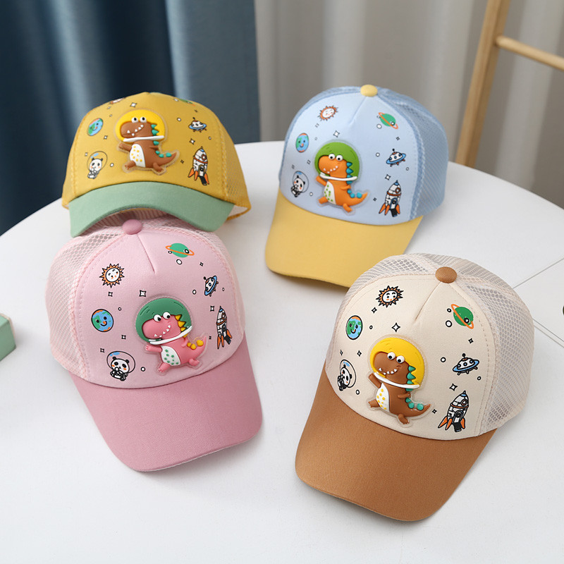Καλοκαιρινό Baby Cap Cute Cartoon Dinosaur Παιδικό καπέλο μπέιζμπολ Εξωτερικό Διχτυωτό Αναπνεύσιμο Ρυθμιζόμενο Αγόρι Κορίτσι Παιδικό Καπέλο για Ξύλα Gorras