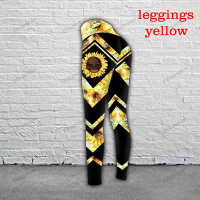 Női divat felsők Ujjatlan koponya, leopárd napraforgóból, keresztben keresztben álló lábszár és leggings szett Tank felsők és kocogó jóga