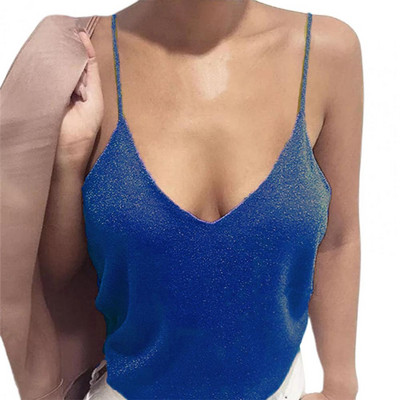Női nyári alkalmi mellény Divat Női szexi Camisole tank felső Elegáns spagettipántos V-nyakú, ujjatlan női mellény топ женский
