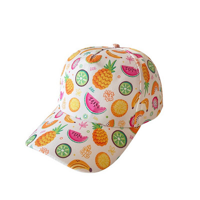 Kids Peaked Hat Fiúknak Lányoknak Gyermek baseballsapka Állítható Snapback sapkák Nyomtatott Beach Visor Napvédő Kalap бейсболка детская