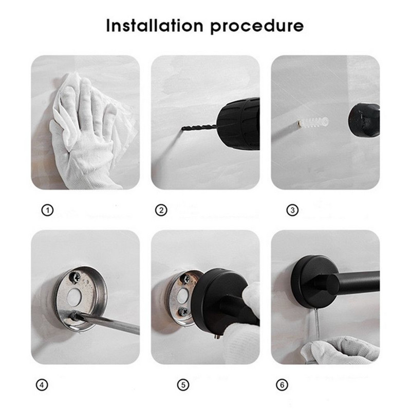 Χρήσιμη βάση ρούχων τουαλέτας Βάση τοίχου Ράφια αποθήκευσης Δαχτυλίδι για πετσέτες Θήκη χειρός για πετσέτες κρεμάστρα δαχτυλίδια