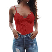 Női divat Szexi ujjatlan csipke patchwork felsők Strand viselet Blúz Női Camisole Summer Crop Top Женский камзол