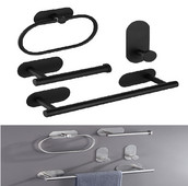 Δαχτυλίδι για πετσέτες μπάνιου από ανοξείδωτο ατσάλι Αυτοκόλλητες πετσέτες θήκη Πετσέτες χειρός επιτοίχιες για κουζίνα μπάνιου