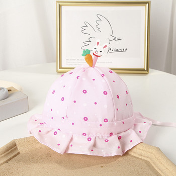 Άνοιξη χαριτωμένο μωρό καπέλο ηλίου με κουκκίδες τύπωμα μωρό αγόρι κορίτσι καπέλο υπαίθριο Παιδικό καπέλο κουβά Παιδικό καπέλο Παναμά Baby Beach Caps Beanie