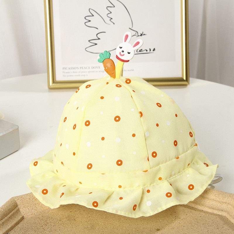 Άνοιξη χαριτωμένο μωρό καπέλο ηλίου με κουκκίδες τύπωμα μωρό αγόρι κορίτσι καπέλο υπαίθριο Παιδικό καπέλο κουβά Παιδικό καπέλο Παναμά Baby Beach Caps Beanie