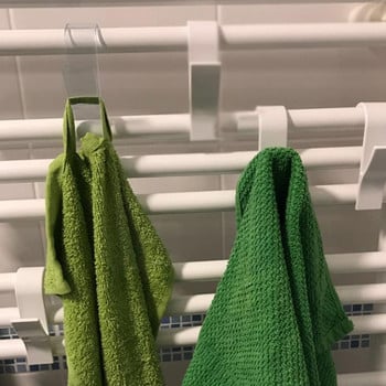 Κρεμάστρα πετσετών με γάντζο σχήματος Y για θερμαινόμενη ράγα πετσετών Καλοριφέρ Σωληνοειδής θήκη για γάντζο μπάνιου Σχάρα αποθήκευσης Γάντζος μπάνιου