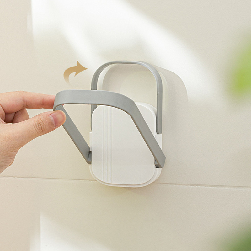 Επιτοίχια κρεμάστρα ράφι αποθήκευσης Δωρεάν διάτρηση Πολυλειτουργική πετσέτα ρούχα Κρεμαστό ράφι Μπάνιο Κρεμάστρα τοίχου