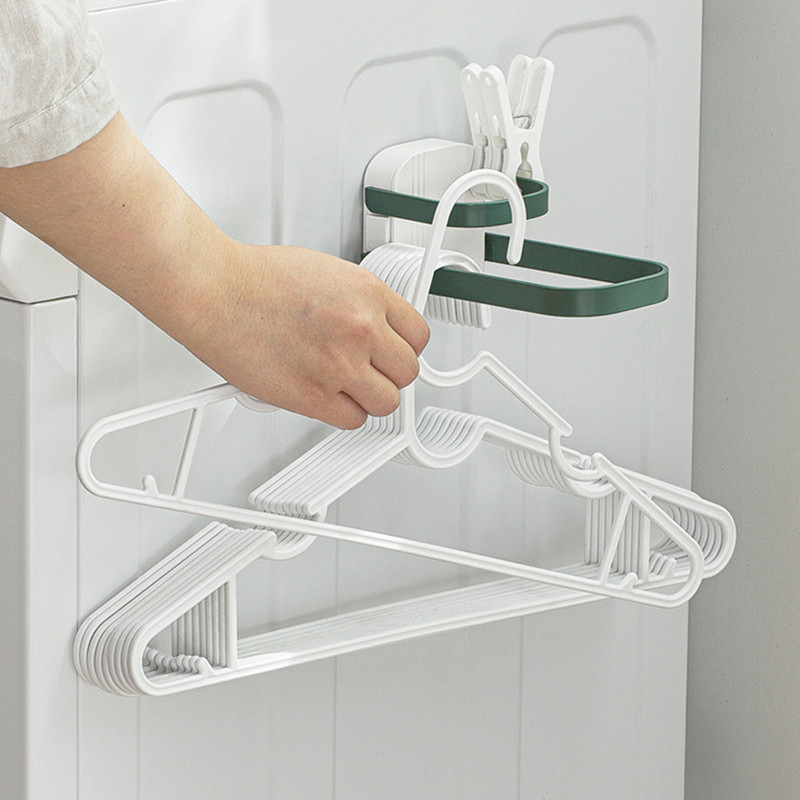 Επιτοίχια κρεμάστρα ράφι αποθήκευσης Δωρεάν διάτρηση Πολυλειτουργική πετσέτα ρούχα Κρεμαστό ράφι Μπάνιο Κρεμάστρα τοίχου