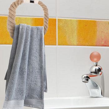 Κρεμάστρα για πετσέτες σε ρουστίκ στυλ Βάση χεριού κρεμαστό δαχτυλίδι μπάνιου στρογγυλό σχήμα Βάση δαχτυλιδιών τοίχου