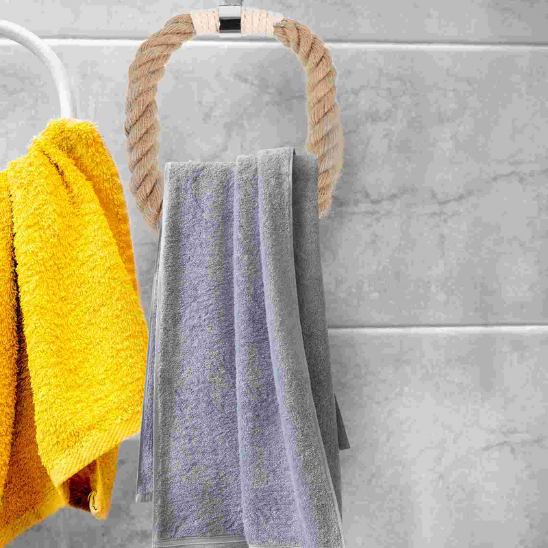 Κρεμάστρα για πετσέτες σε ρουστίκ στυλ Βάση χεριού κρεμαστό δαχτυλίδι μπάνιου στρογγυλό σχήμα Βάση δαχτυλιδιών τοίχου