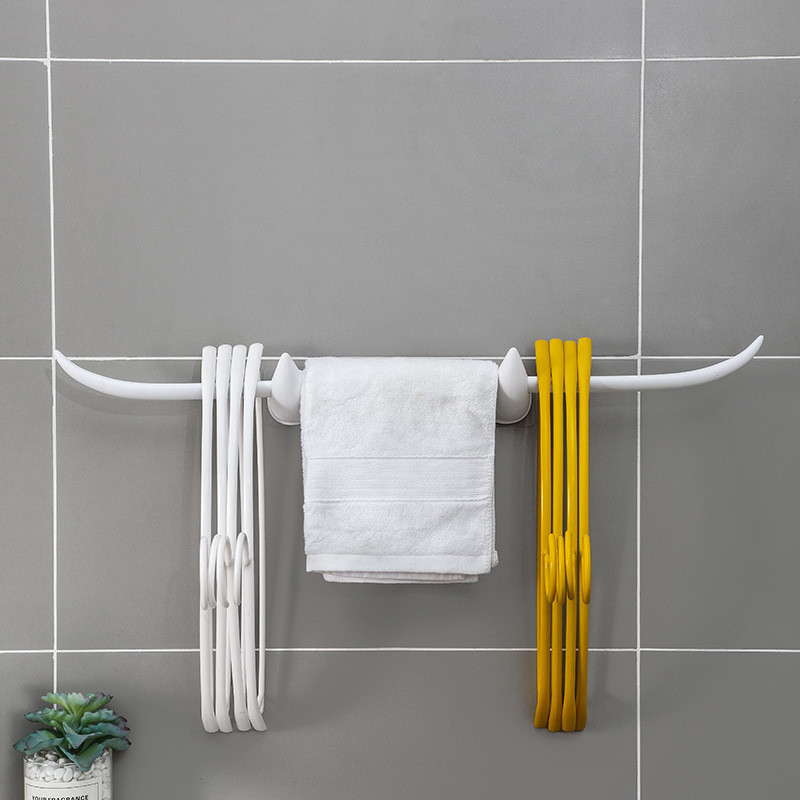Κρεμαστό ράφι πετσετών κέρατος πολλαπλών χρήσεων Κρεμαστό στήριγμα αποθήκευσης χωρίς διάτρηση στον τοίχο για ζεστή πώληση κουζίνας μπάνιου σπιτιού