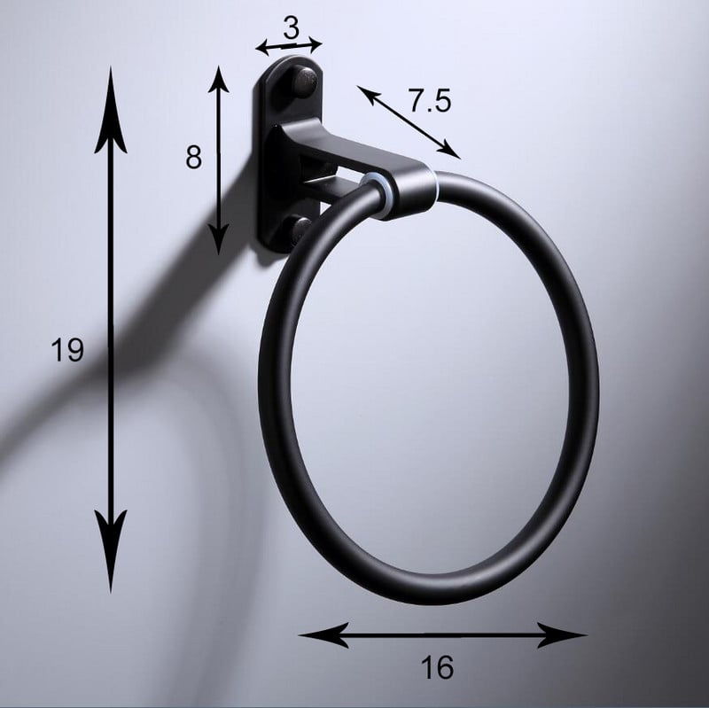 Φορητή κρεμάστρα για πετσέτες, στρογγυλή κρεμάστρα αλουμινίου, επιτοίχια αξεσουάρ μπάνιου Αδιάβροχη κρεμάστρα για πετσέτες