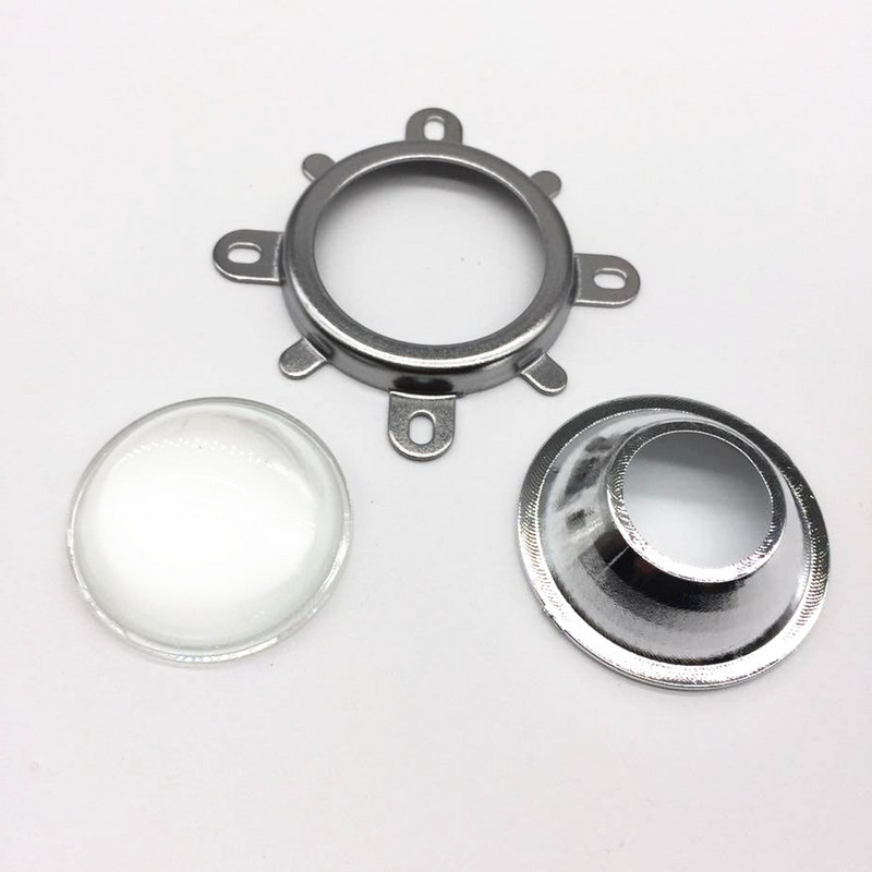 60 90 120 fokos LED lencse optikai üveg 44 mm-es reflektor kollimátor fix konzol 20W 30W 50W 100W COB nagy teljesítményű COB chiphez