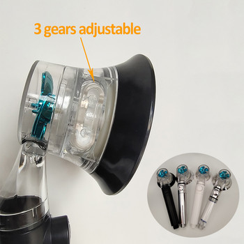 Нов дизайн Пропелерна душ слушалка за баня Високо налягане Спестяване на вода с регулируем бутон Вграден филтър Ръчна душ слушалка