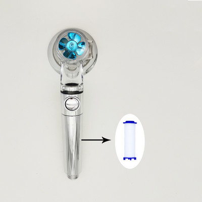 Jauna dizaina propelleris vannas istabas dušas galva augstspiediena ūdens taupīšana ar regulējamu pogu, iebūvētu filtru rokas dušas galviņa