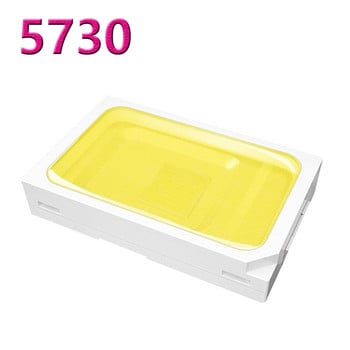 100 бр. 0,5 W SMD 5730 и 2835 LED COB чип лампа с мъниста Бяла или топла светлина 120 LM диодна лампа за повърхностен монтаж на PCB (3,3 ~ 3,6 V)