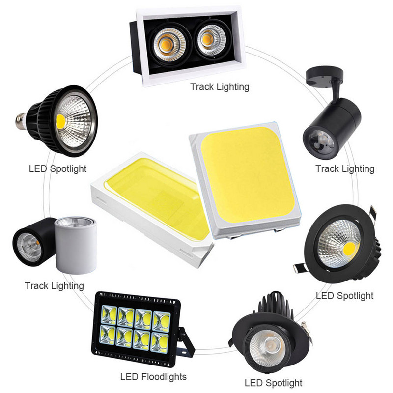 100 vnt. 0,5 W SMD 5730 ir 2835 LED COB mikroschemų lempos karoliukai šviesiai balti arba šilti 120 LM paviršinio montavimo PCB skleidžiančio diodo lempa (3,3–3,6 V)