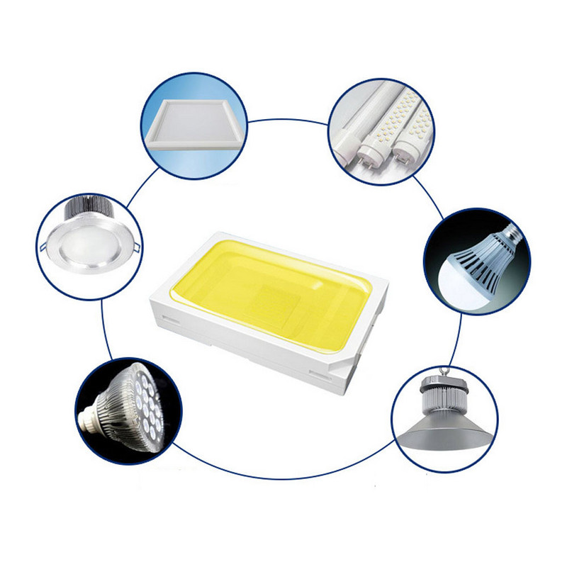 100 vnt. 0,5 W SMD 5730 ir 2835 LED COB mikroschemų lempos karoliukai šviesiai balti arba šilti 120 LM paviršinio montavimo PCB skleidžiančio diodo lempa (3,3–3,6 V)