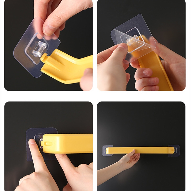 Αυτοκόλλητη μπάρα πετσετών μπάνιου Βάση ράφι ράφι μπάνιου πετσέτα τουαλέτας ράφι κουζίνας Μονή ράβδος αποθήκευσης Επιτοίχια