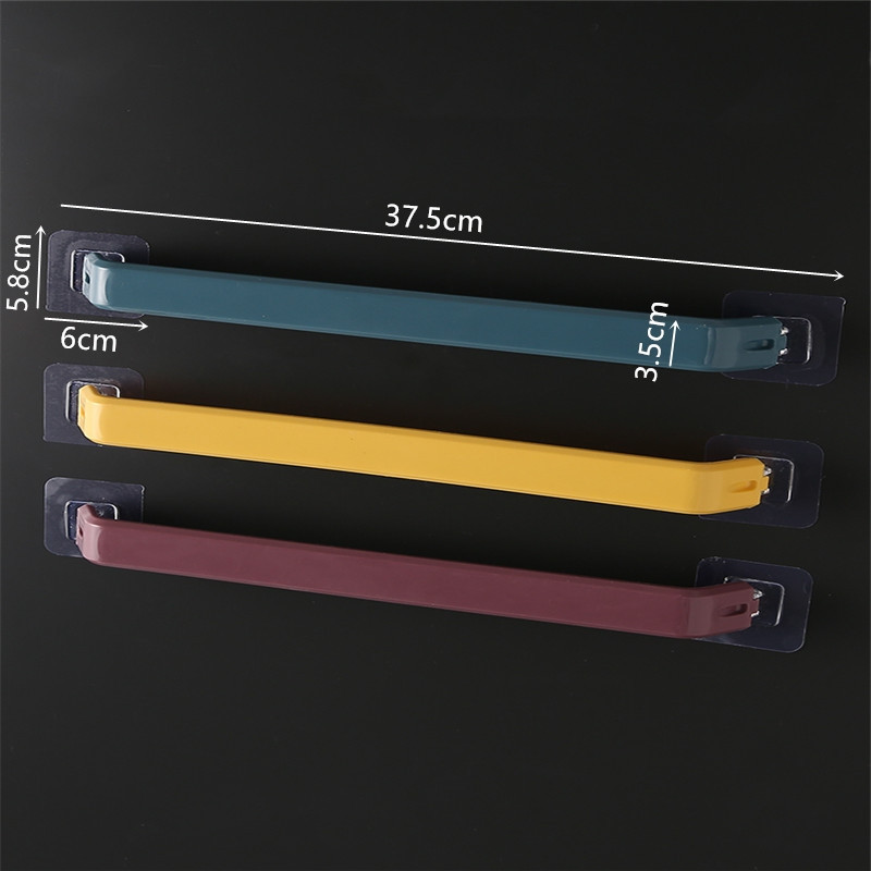 Αυτοκόλλητη μπάρα πετσετών μπάνιου Βάση ράφι ράφι μπάνιου πετσέτα τουαλέτας ράφι κουζίνας Μονή ράβδος αποθήκευσης Επιτοίχια