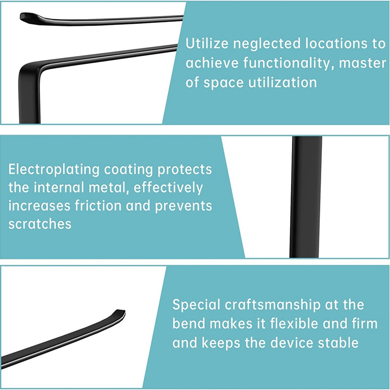 Στιβαρή θήκη για ρολό κουζίνας 2 τεμαχίων που εξοικονομεί χώρο και μοντέρνα θήκη για ρολό χαρτιού (Μαύρο, 26,5 cm)