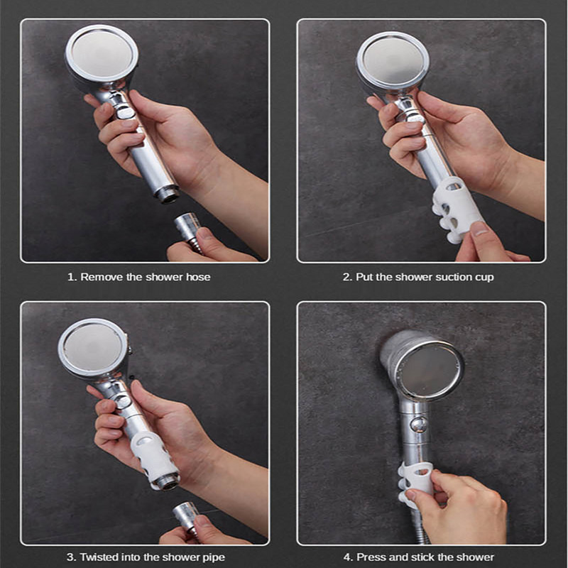 Silikoninis dušo galvutės laikiklis Galingas siurbiamasis daugkartinis nuimamas sieninis siurbimo puodelis dušo laikiklis Vonios kambario priedai