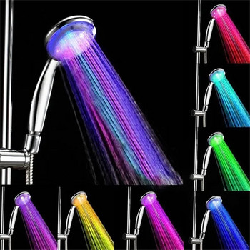Κεφαλή ντους LED 7 χρωμάτων Αυτόματη αλλαγή χρώματος LED Φως ντους Εξοικονόμησης νερού Αξεσουάρ μπάνιου κεφαλής ντους